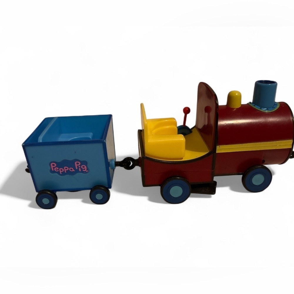 2003 Peppa Pig Grandpa's Train W/ Working Sound, WORKS! Blue Cart
